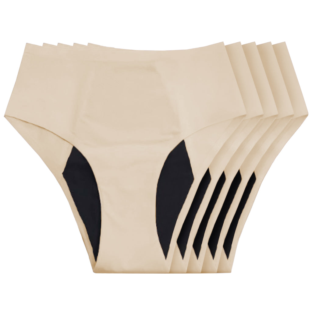 NOVIDADE: Cuecas Sem Costuras de Cintura Subida à Prova de Fugas (Packs de Absorção Forte)